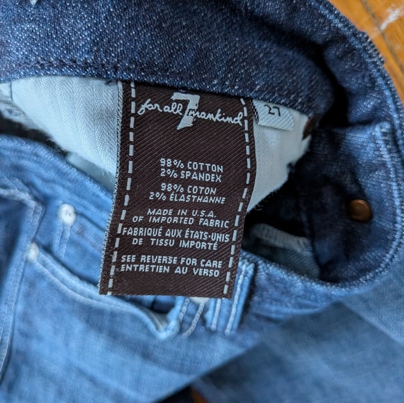 7 For All Mankind A Pocket Jeans Womens 27 Blue Bootcut Stretch Denim - Picture 3 of 5